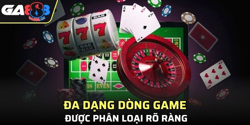 Đa dạng dòng game được phân loại rõ ràng