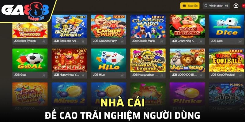 Nhà cái đề cao trải nghiệm người dùng